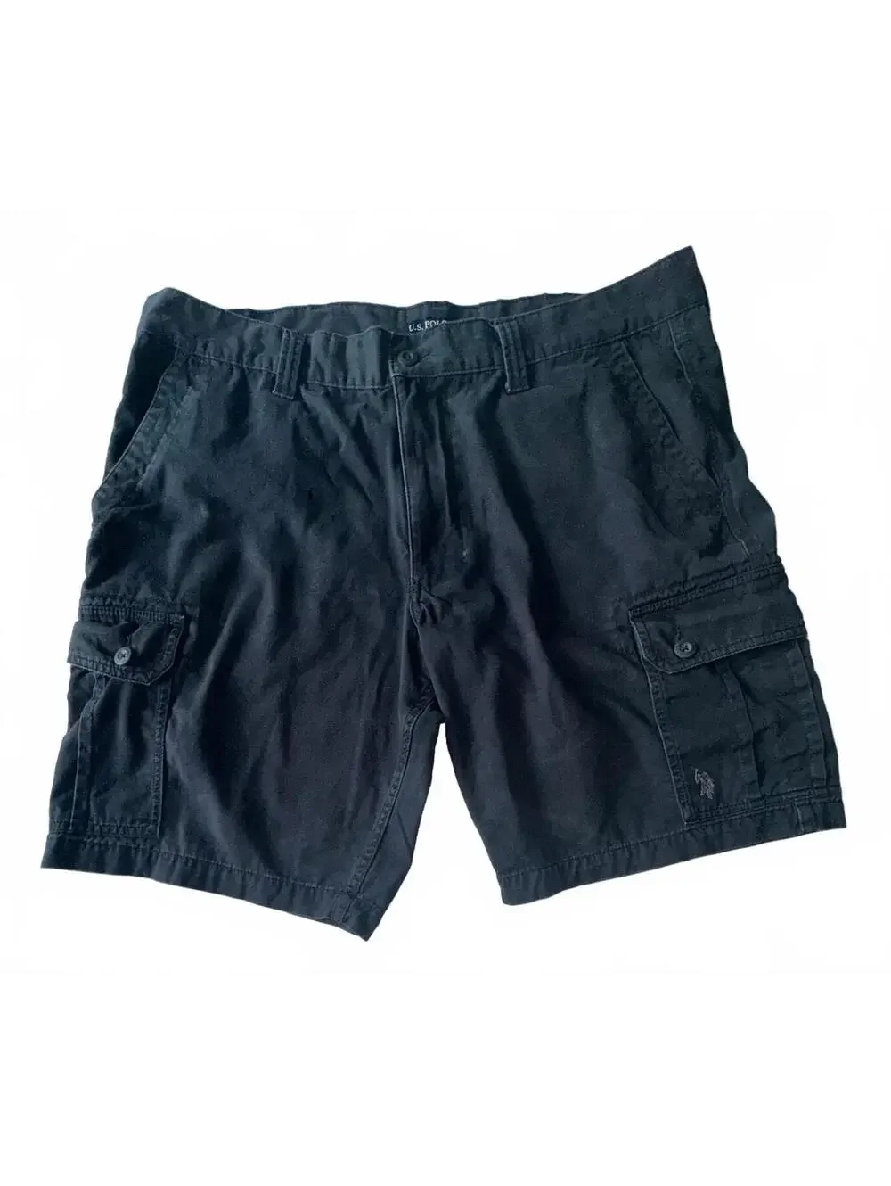 U.S. Polo Assn Cargo Shorts Men’s 40 Black Cotton Outdoor Utility Casual W40**